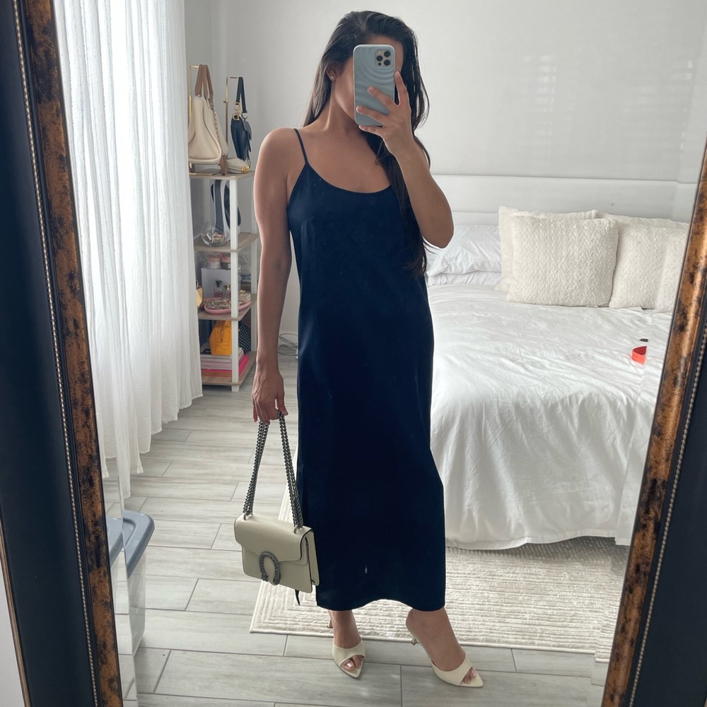 J.Crew Navy Blue Mid-length slip dress - Picture 3 of 5